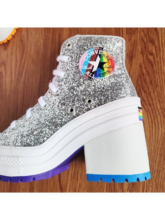 ⭐CONVERSE CHUCK 70 DELUXE Sz 8.5 Mens Shoes Heel Boots Sneakers Glitter A06028C main image 13